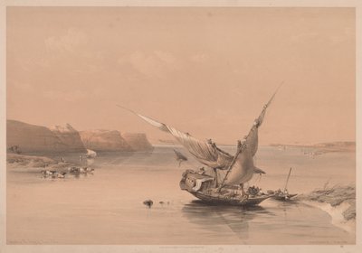 Egito e Núbia: Volume II - Nº 6, Abordagem à Fortaleza do Ibrim, Núbia de Louis Haghe