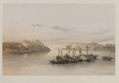Egito e Núbia, Volume II: Visão Geral de Esouan e da Ilha de Elefantina de Louis Haghe
