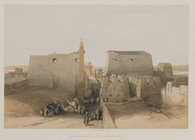 Egito e Núbia, Volume II: Grande Entrada para o Templo de Luxor de Louis Haghe