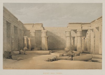 Egito e Núbia, Volume II: Medinet Abou, Tebas de Louis Haghe