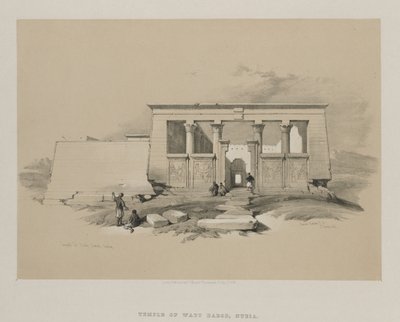 Egito e Nubia, Volume II: Templo em Wady Dabod, Nubia, 1848. de Louis Haghe