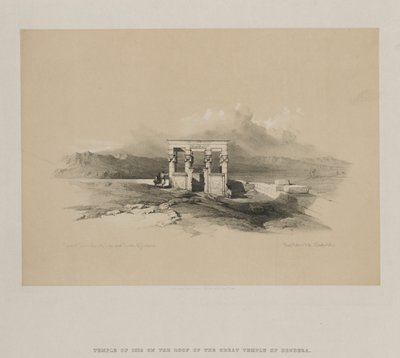 Egito e Núbia, Volume II: Templo de Ísis no telhado do Grande Templo de Dendera de Louis Haghe