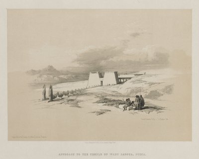 Egito e Núbia, Volume I: Abordagem ao Templo de Wady Saboua, Núbia de Louis Haghe