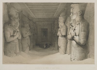 Egito e Núbia, Volume I: Interior do Templo de Aboo-Simbel, 1846. de Louis Haghe