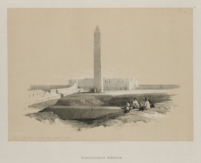 Egito e Núbia, Volume I: Obelisco em Alexandria, comumente chamado de Agulha de Cleópatra de Louis Haghe