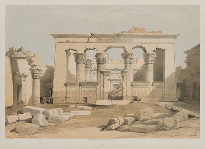 Egito e Núbia, Volume I: Pórtico do Templo de Kalabshe de Louis Haghe