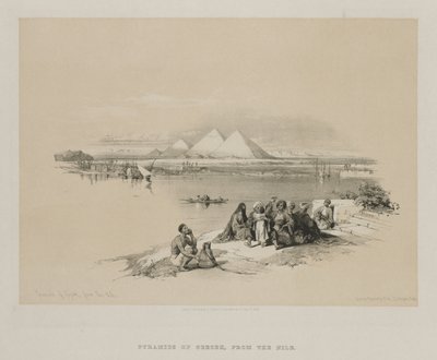 Egito e Núbia, Volume I: Pirâmides de Geezeh, do Nilo, 1846. de Louis Haghe