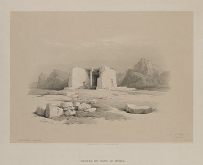 Egito e Núbia, Volume I: Templo em Tafa na Núbia de Louis Haghe