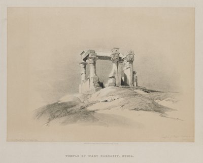 Egito e Núbia, Volume I: Templo de Wady Kardassy na Núbia de Louis Haghe