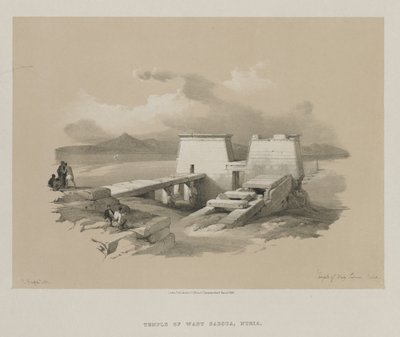 Egito e Núbia, Volume I: Templo de Wady Saboua, Núbia de Louis Haghe