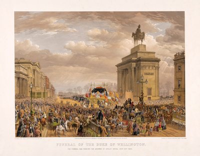 Funeral do Duque de Wellington, 18 de novembro de 1852, pub. 1853. de Louis Haghe