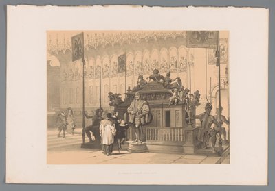 Graftombe van keizer Lodewijk de Beier te München O túmulo do imperador Ludwig em Munique (título no objeto) de Louis Haghe