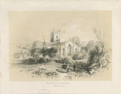 Igreja de Handsworth: litografia, nd [1806-1885] de Louis Haghe