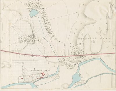 Wolseley Hall: litografia sobre tonalidade, nd [1806-1885] de Louis Haghe