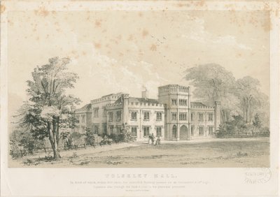 Wolseley Hall: gravura em aço, nd [c 1830] (impressão) de Louis Haghe
