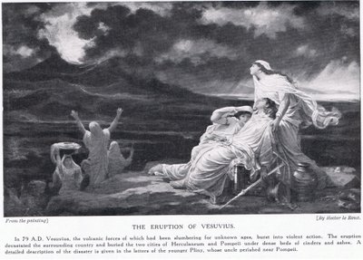 A erupção do Vesúvio 79AD de Louis Hector Leroux