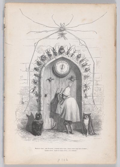 Boa noite então, meu amigo Lecteur... de Cenas do Private e Publique L..., ca. 1837-47. de Louis Henri Brévière