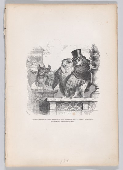 A Duquesa está cantando um noturno com o Duque... de Cenas do Privado e..., ca. 1837-47. de Louis Henri Brévière