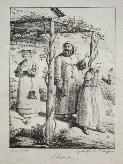 O Eremita, 1818. de Louise Marie Jeanne Hersent