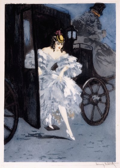 Chegada, c.1941 (gravura e ponta seca) de Louis Icart
