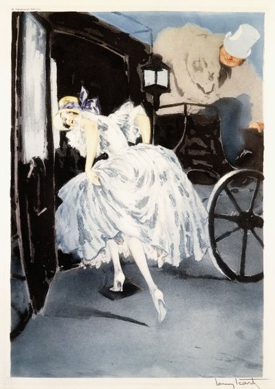 Partida, c.1941 (gravura e ponta seca) de Louis Icart