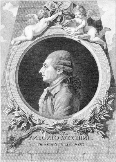 Retrato do compositor Antonio Sacchini 1730-1786, 1781. de Louis Jacques Cathelin