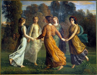 O poema da alma; raios de sol. Pintura de Anne Francois Louis Janmot (1814-1892) de Louis Janmot