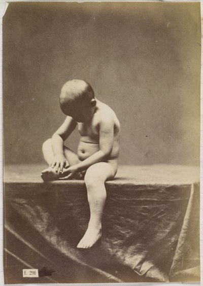Estudo de uma criança nua, sentada de Louis Jean Baptiste Igout (attributed to)