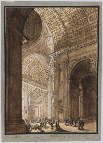 Interior da Igreja de São Pedro Iluminado de Louis Jean Desprez