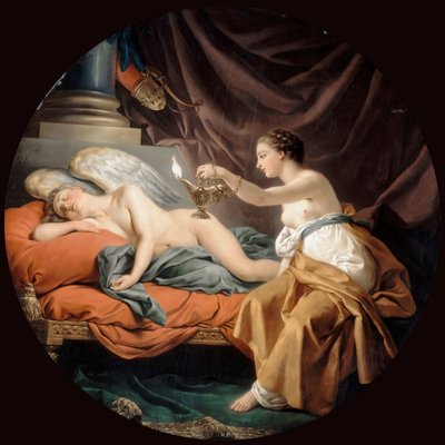 Psique Surpreendente Cupido Adormecido de Louis Jean François Lagrenée