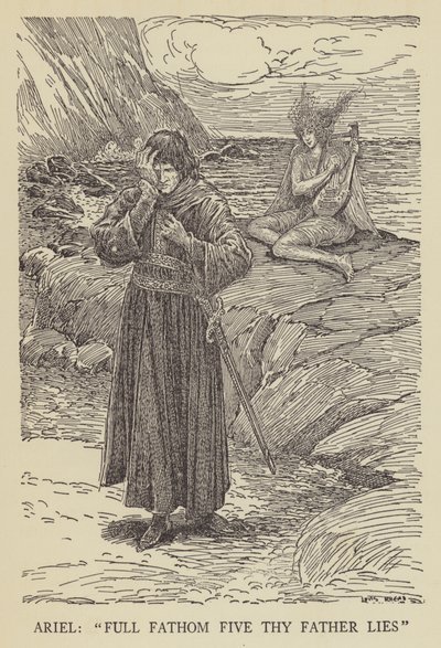 Ariel, Full fathom cinco teu pai mentiras de Louis John Rhead