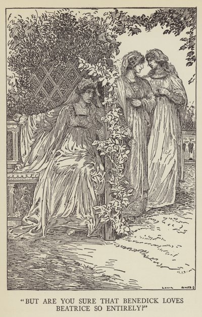 Mas você tem certeza de que Benedick ama Beatrice tão completamente de Louis John Rhead