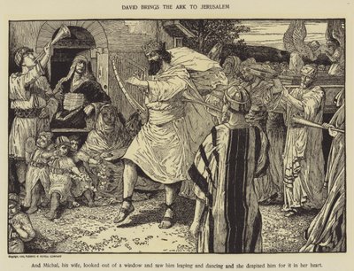 Davi traz a arca para Jerusalém de Louis John Rhead