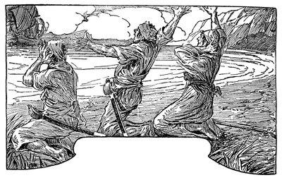 Ilustração de Louis Rhead (1857-1926) para o romance "A Ilha do Tesouro" de Robert Louis Stevenson (1850-1894) 1915 de Louis John Rhead