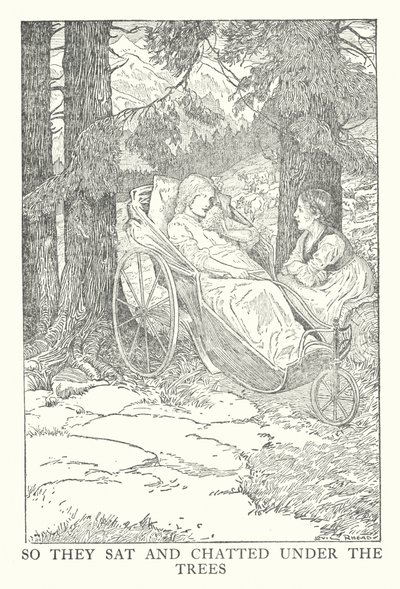 Ilustração para Heidi de Johanna Spyri (litografia) de Louis John Rhead