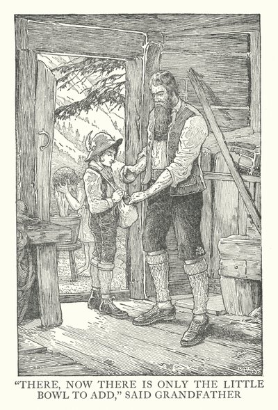 Ilustração para Heidi de Johanna Spyri (litografia) de Louis John Rhead