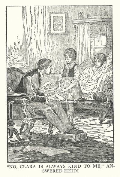 Ilustração para Heidi de Johanna Spyri (litografia) de Louis John Rhead