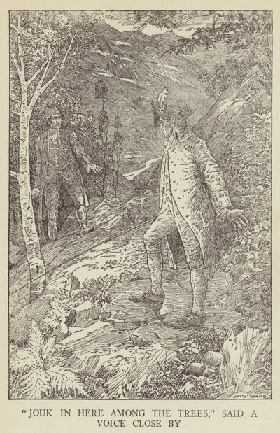 Ilustração para sequestrado por Robert Louis Stevenson de Louis John Rhead