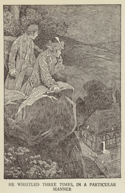 Ilustração para sequestrado por Robert Louis Stevenson de Louis John Rhead