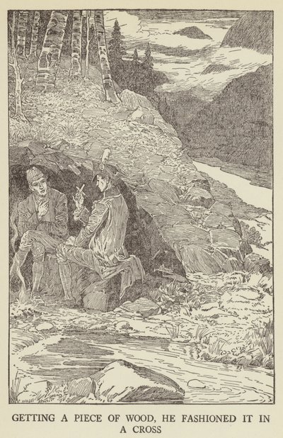 Ilustração para sequestrado por Robert Louis Stevenson de Louis John Rhead