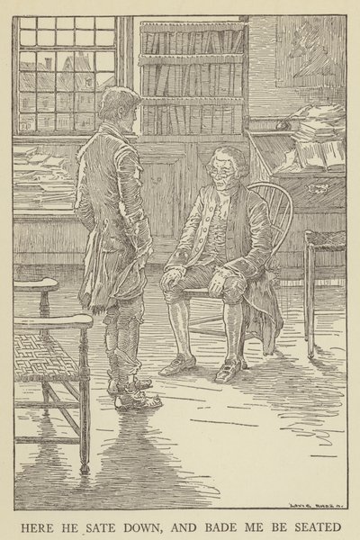 Ilustração para sequestrado por Robert Louis Stevenson de Louis John Rhead