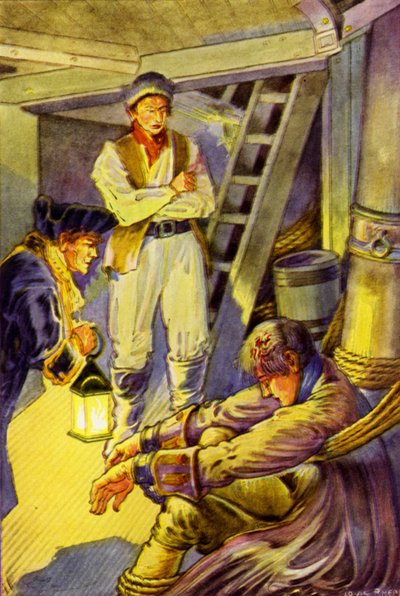 Ilustração para sequestrado por Robert Louis Stevenson de Louis John Rhead