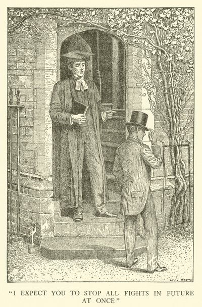Ilustração para Tom Browns School-Days (gravura) de Louis John Rhead