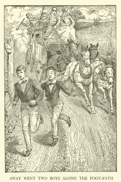 Ilustração para Tom Browns School-Days (gravura) de Louis John Rhead