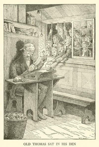 Ilustração para Tom Browns School-Days (gravura) de Louis John Rhead
