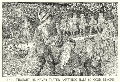 Karl pensou nunca ter provado nada tão bom antes (litho) de Louis John Rhead