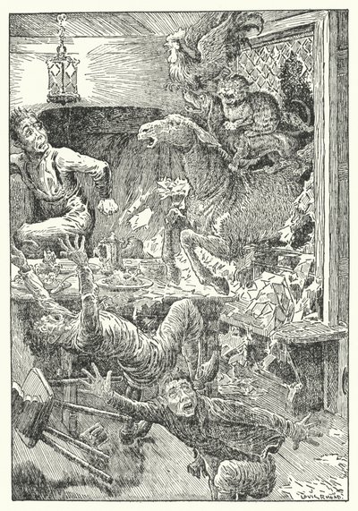 Os Músicos da Cidade de Bremen (litho) de Louis John Rhead