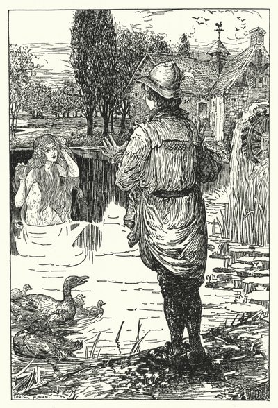 A Fada da Água (litho) de Louis John Rhead