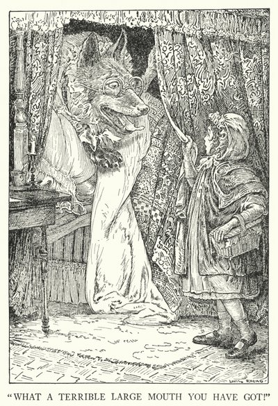"Que boca tão grande que você tem!" (litho) de Louis John Rhead