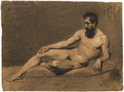 Nu masculino reclinado de Louis Joseph Cesar Ducornet